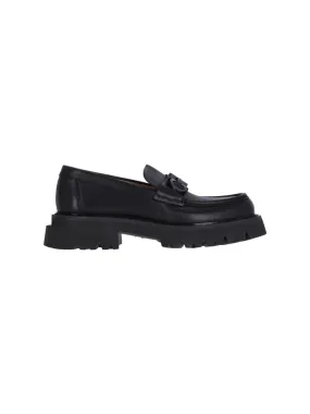Slip On Design Comfy Step Shoes Chunky "Gancini" Loafers ?C Black