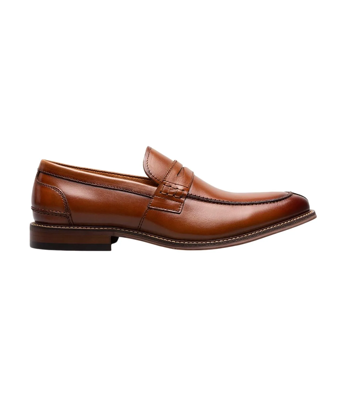 Men's Marlowe Algonquin Moc Toe Slip On Shoes In Cognac Comfy Feel Comfort Motion