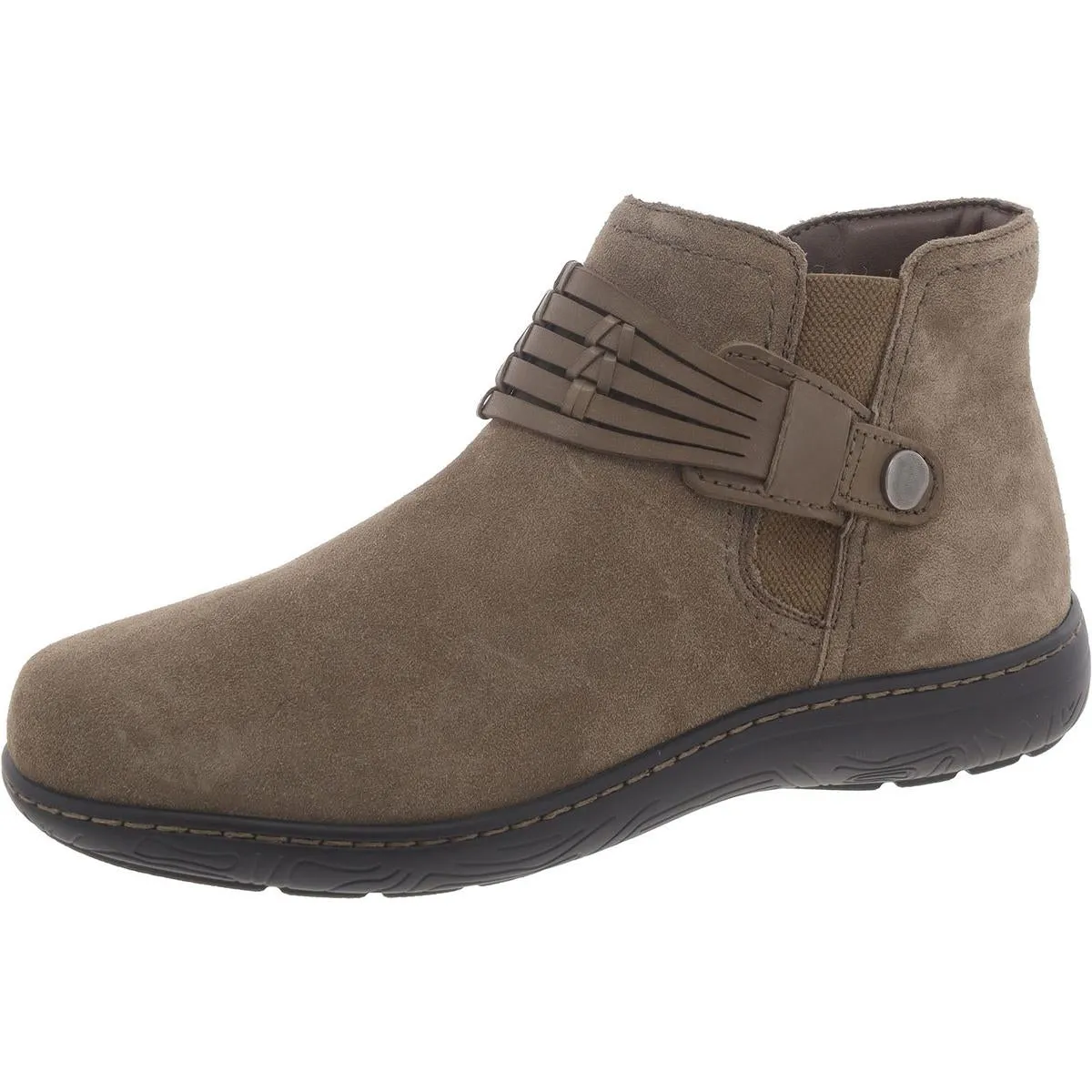 Synal Womens Suede Harness Booties Flexible structure