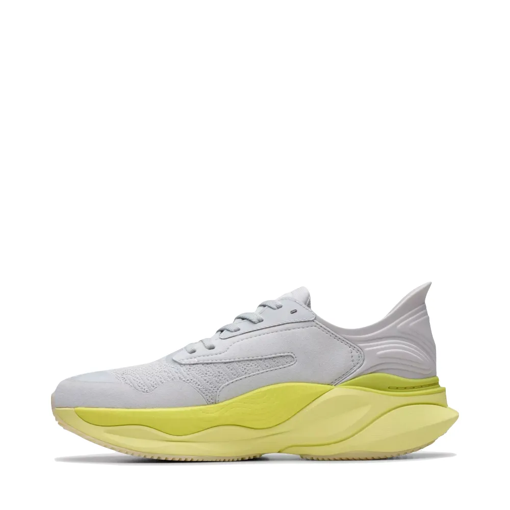 Clarks Men's Pace Sneaker in Lime Combination Comfortable Step