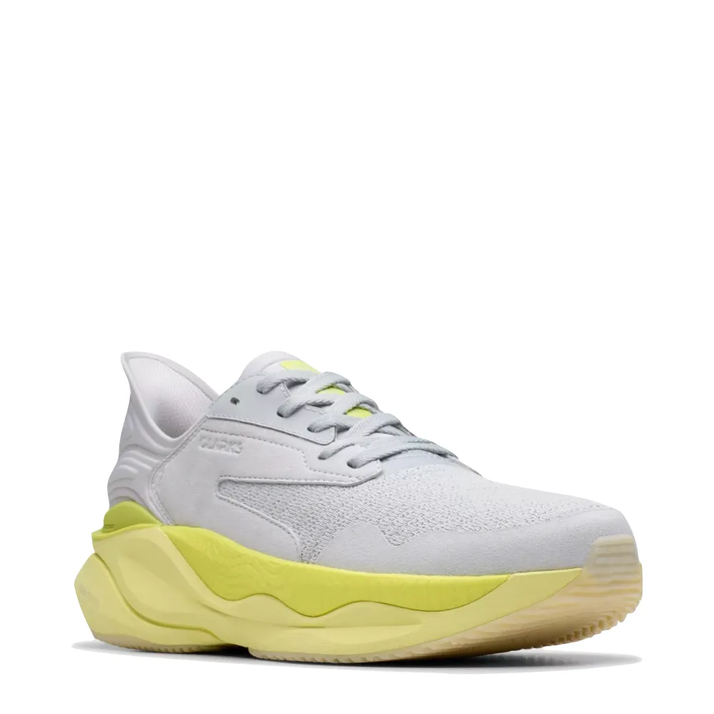 Clarks Men's Pace Sneaker in Lime Combination Outdoor shoes