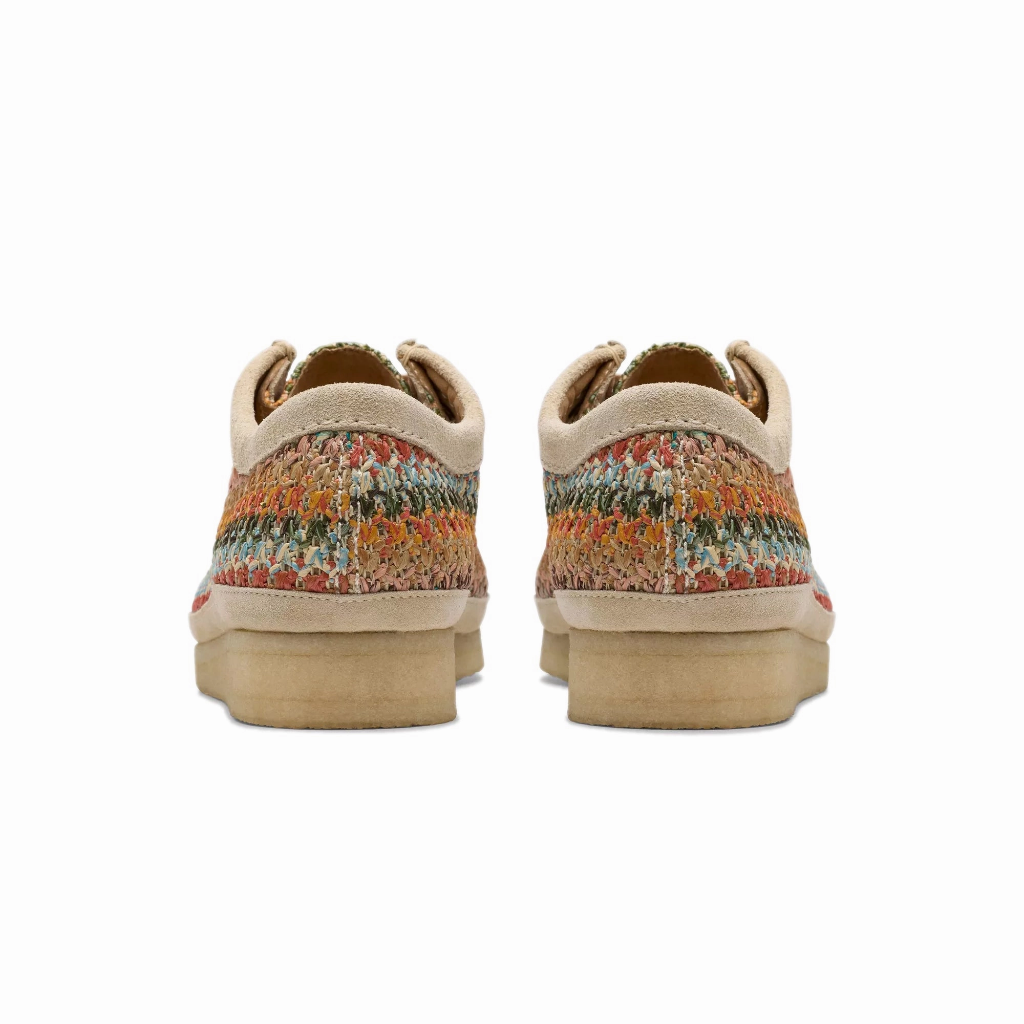 Vented Panels Clarks Mens Wallabee Raffia Somerset Shoes