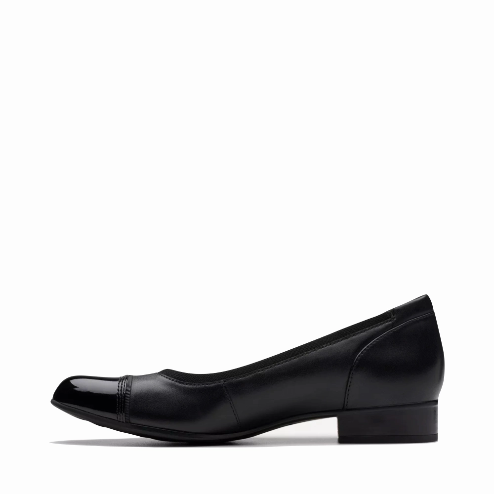 Clarks Women's Krystine May Leather Pump in Black Low Tone Quality craftsmanship