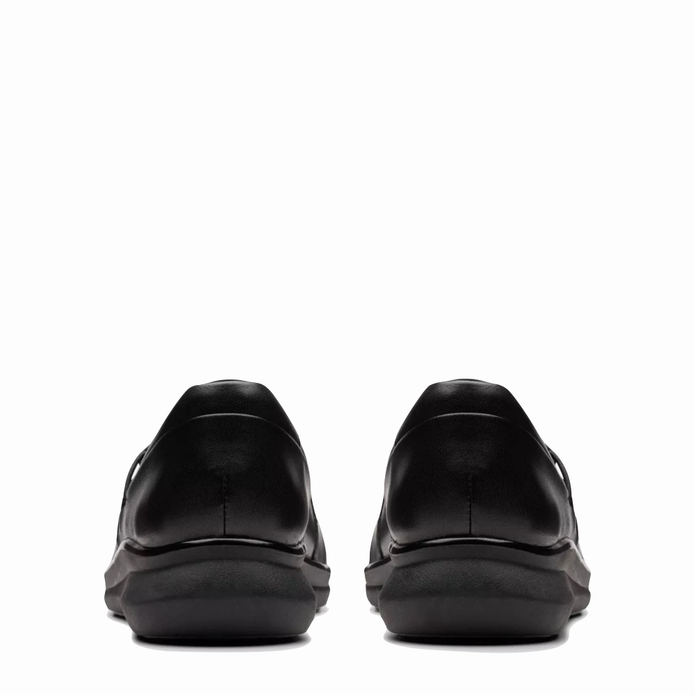 Clarks Women's Lynell Leather Slip On in Black Patent Grain