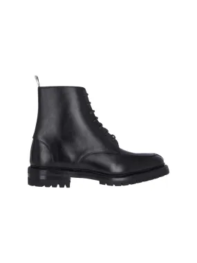 High Quality Leather Classic Commando' Black Leather Derby Boots ?C Black