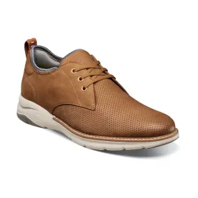 Florsheim Frenzi 14390-240 Oxford Men 7 Tan Nubuck Perforated Dress Shoes KHD908 Polymetric Cushioning