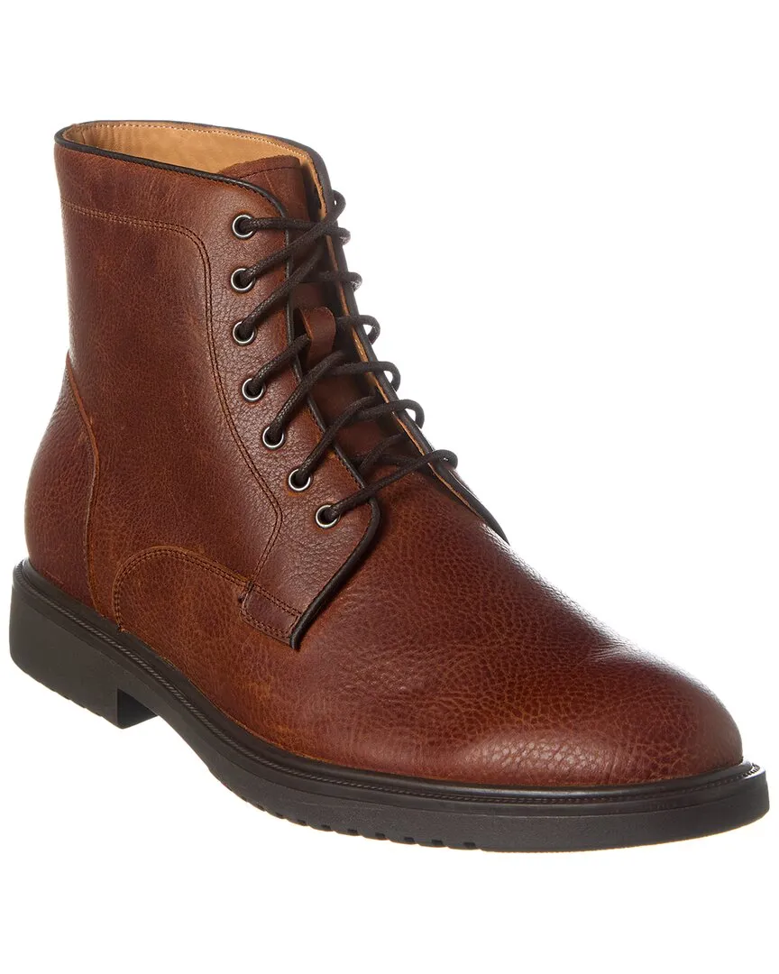 Ergonomic Toe Box light texture Brass Mark Plain Toe Leather Boot