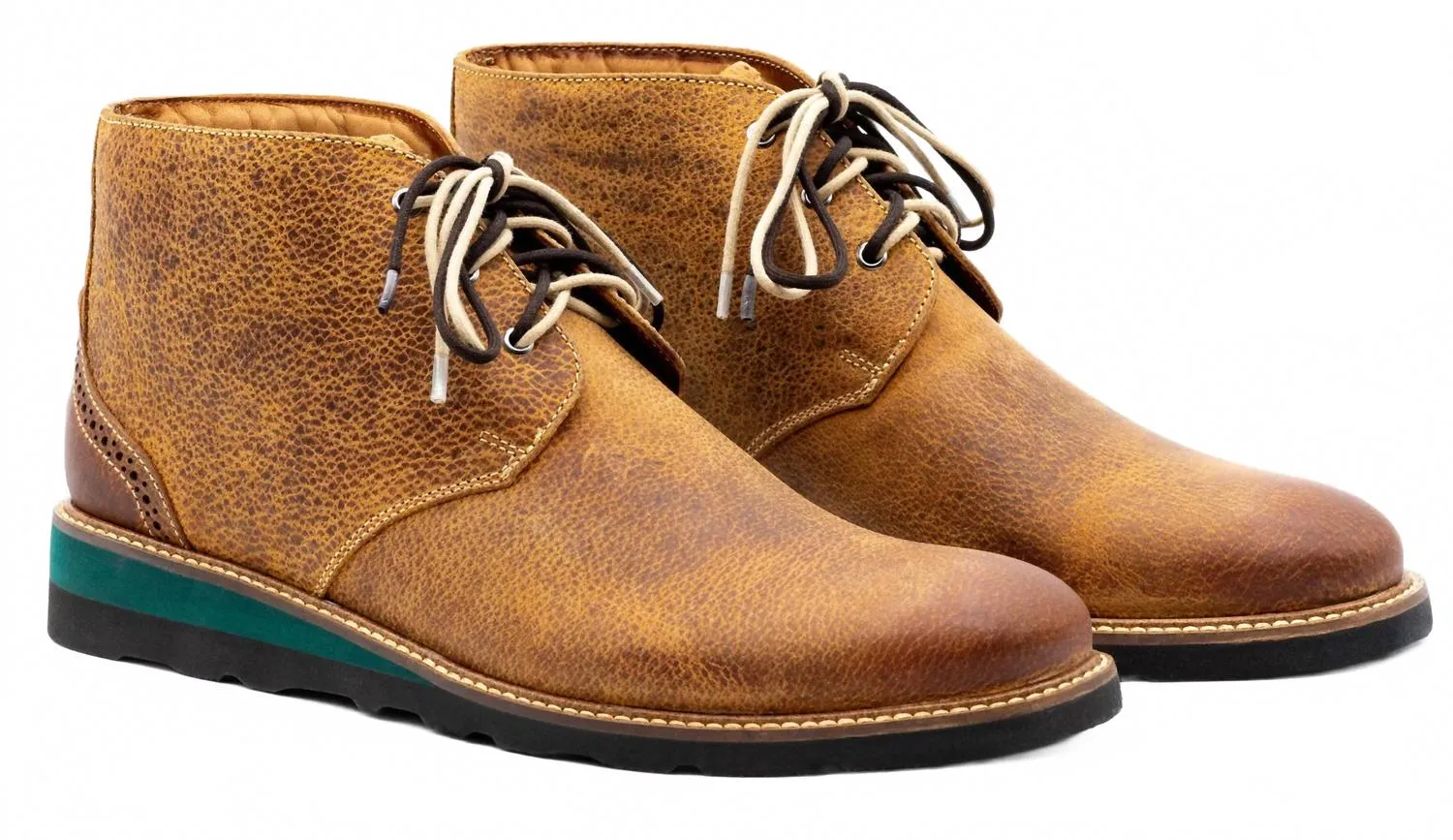 Men's Blue Ridge Water Buffalo Chukka In Saddle Korean Trend High Traction Weather Resistant User