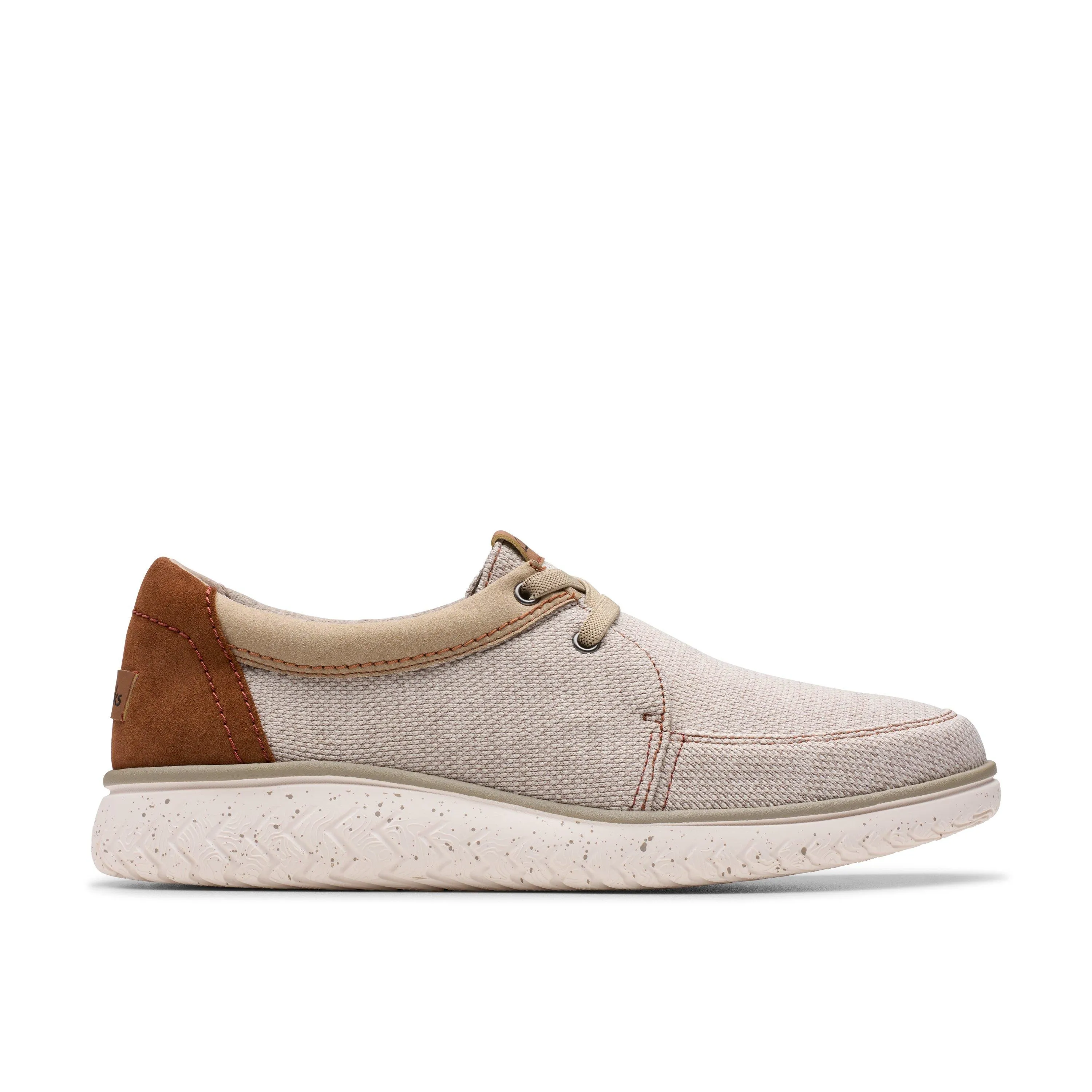 Clarks RelaxLite Lace in Beige Textile Stylish Appeal