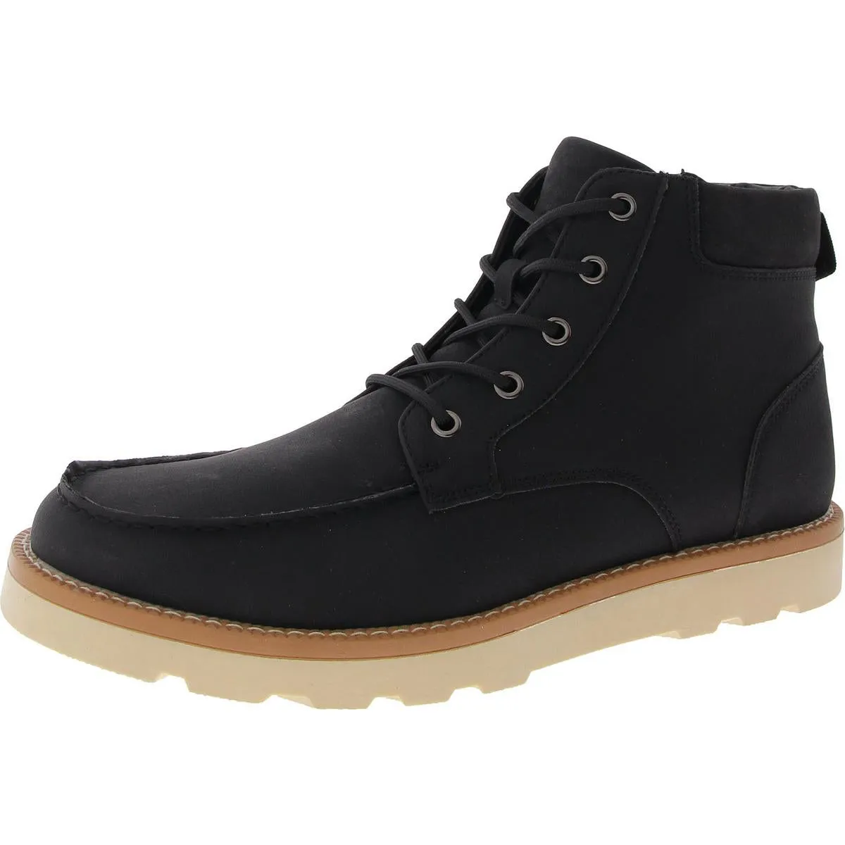 Shock Absorbing Backcountry Camper Outback Travel Clifton Mens Faux Leather Moccasin Toe Chukka Boots