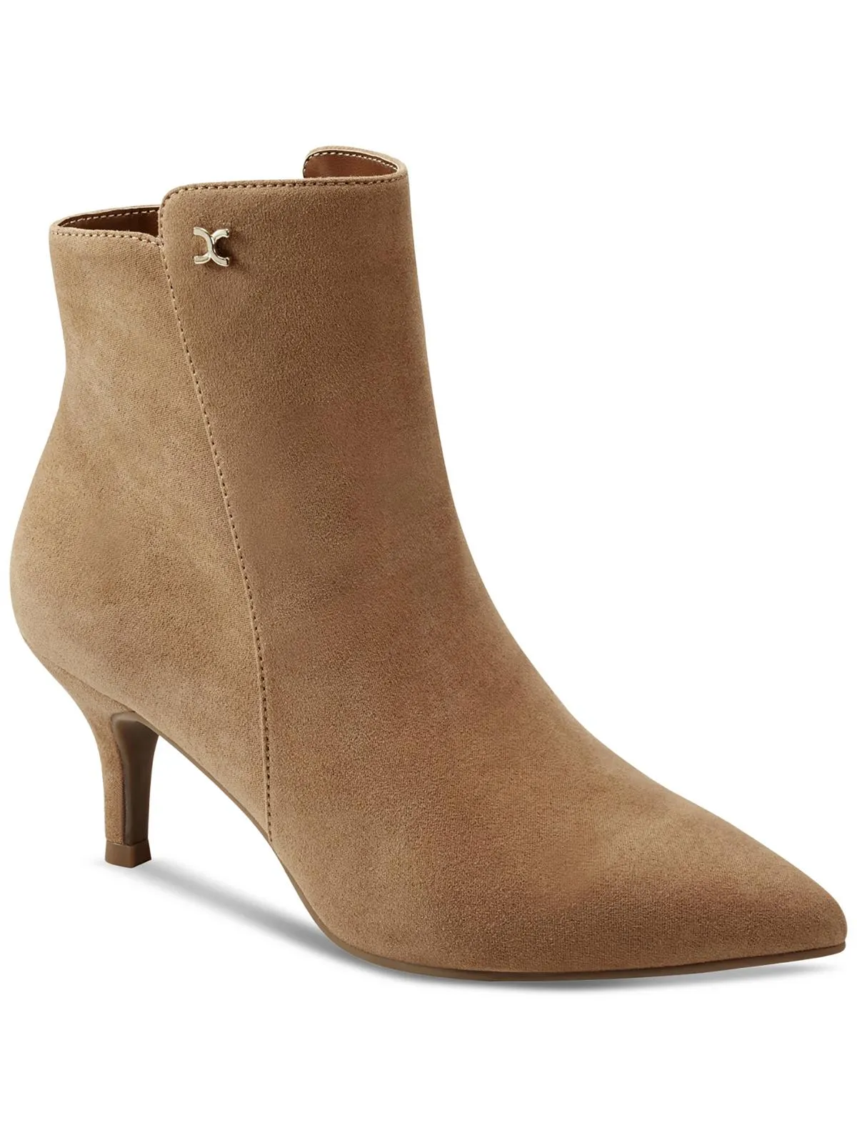 Carminee Womens Faux Suede Pointed Toe Booties Eco Material Outdoor Trek Rugged Built Rural Traveler