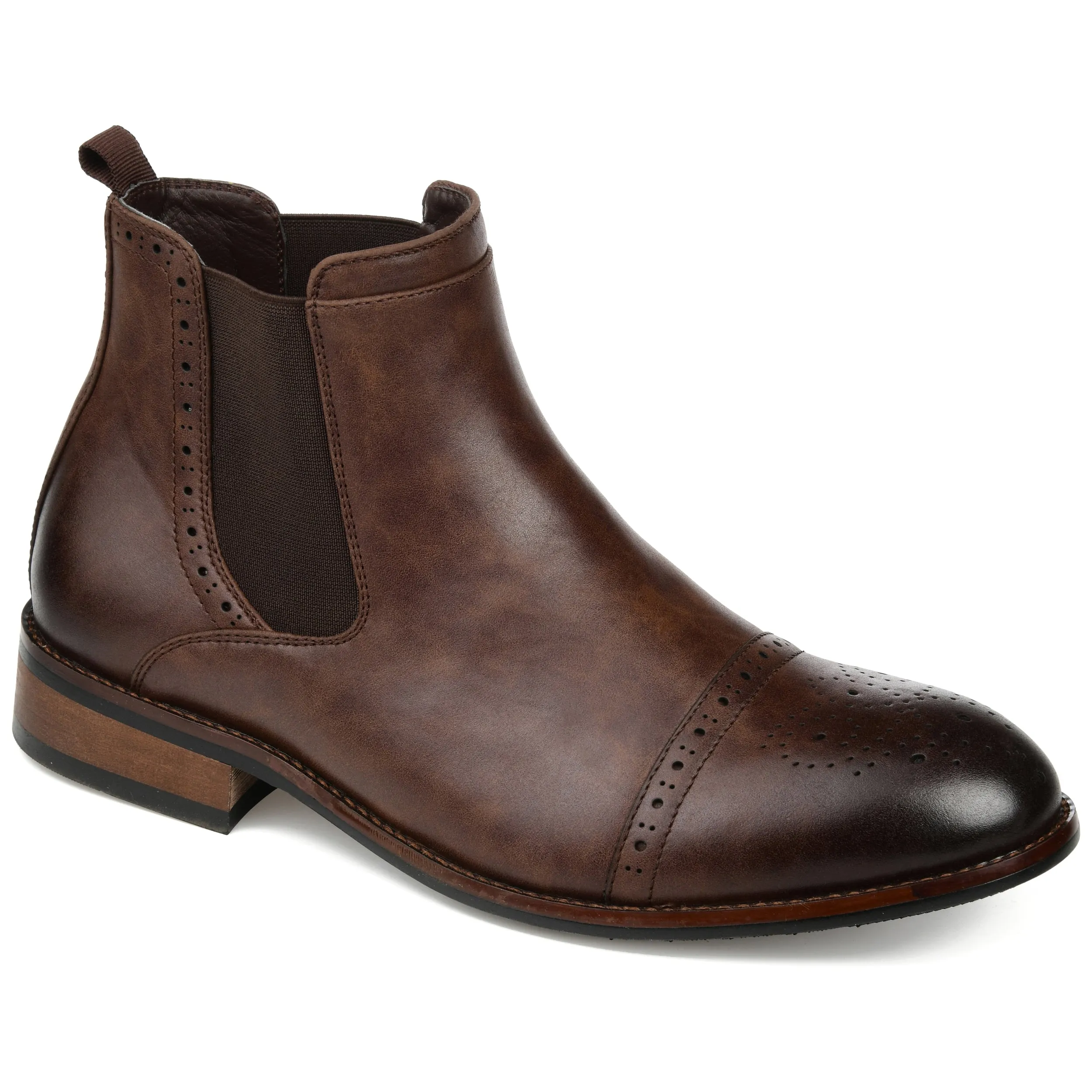 Padded Interior Night Travel Steel Guard Vance Co. Garrett Wide Width Cap Toe Chelsea Boot