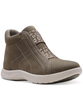 Versatile Wear Padded Interior Hiking Trails Womens Slip On Laceless Ankle Boots