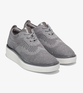 evening - runner Cole Haan Original Grand Platform Stitchlite Oxford Women's 9 Gray Shoes FZP239 (Gray,9)