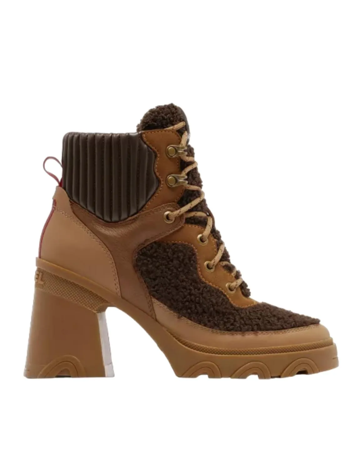 Slip Block All Weather Mountain Climber Brex Heel Cozy Boots In Tawny Buff, Blackened Brown
