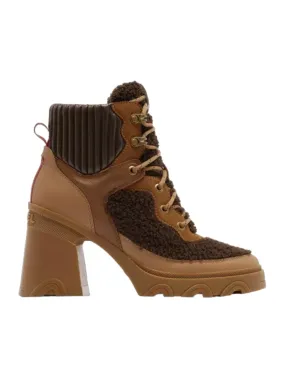 city commute Transitional Look Brex Heel Cozy Boots In Tawny Buff, Blackened Brown
