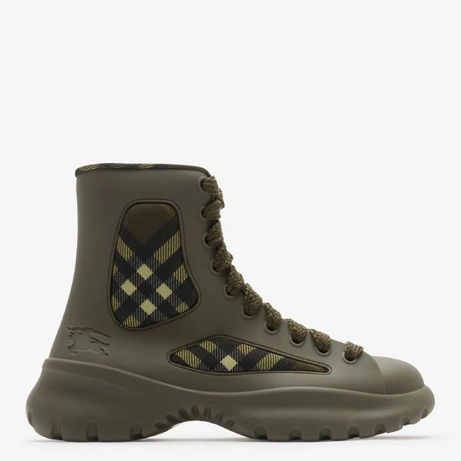 Burberry Boulder Rubber Boulder Ankle Boots Comfort Tongue