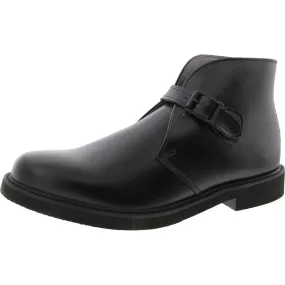 E01832 Mens Buckle Manmade Chukka Boots Wedge Heel