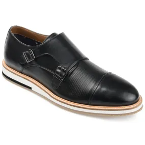 Flex Step Basic Movement Thomas & Vine Thatcher Cap Toe Monk Strap Dress Shoe