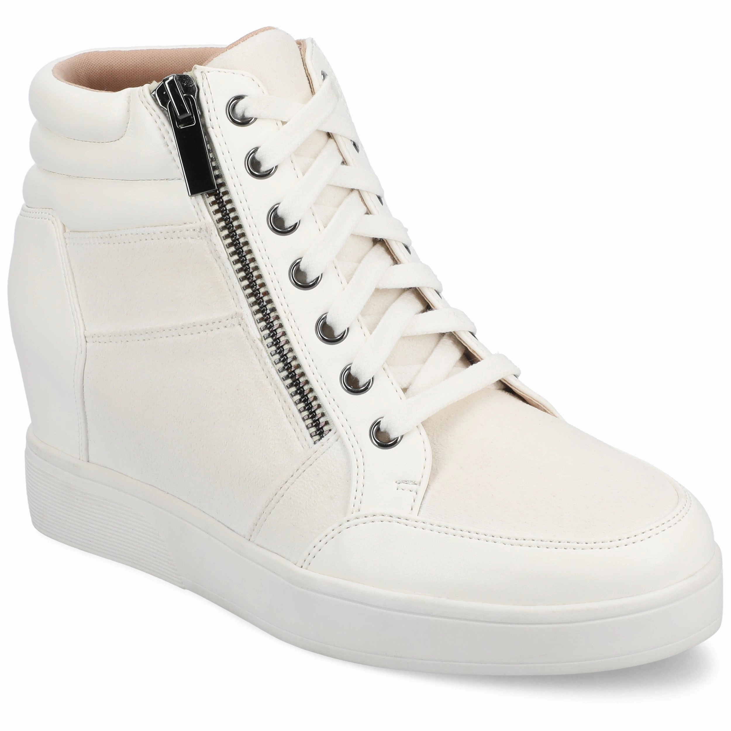Narrow - base Fabulous color Journee Womens Clarity High Top Wedge Sneaker