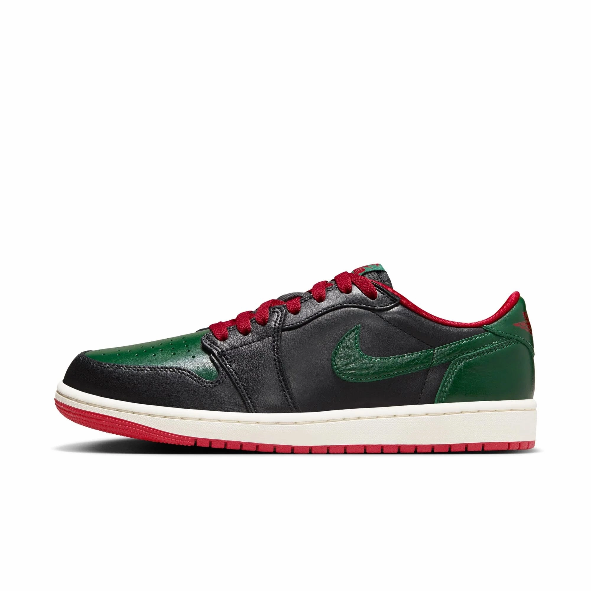 Nike Air Jordan 1 Retro Low OG Black/Gorge Green-Varsity Red  CZ0775-036 Women's indoor usability
