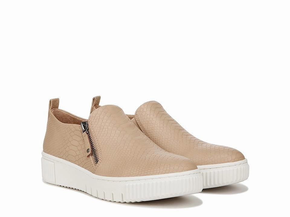 Soul Naturalizer Turner Sneakers Women's W Beige Leather Slip-On VER209 Anti Slip Outsole Pattern