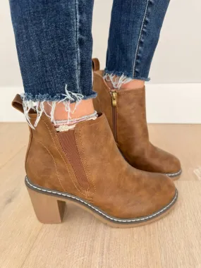Side zipper Quick Lace System Women's Bite Me Boot In Cognac