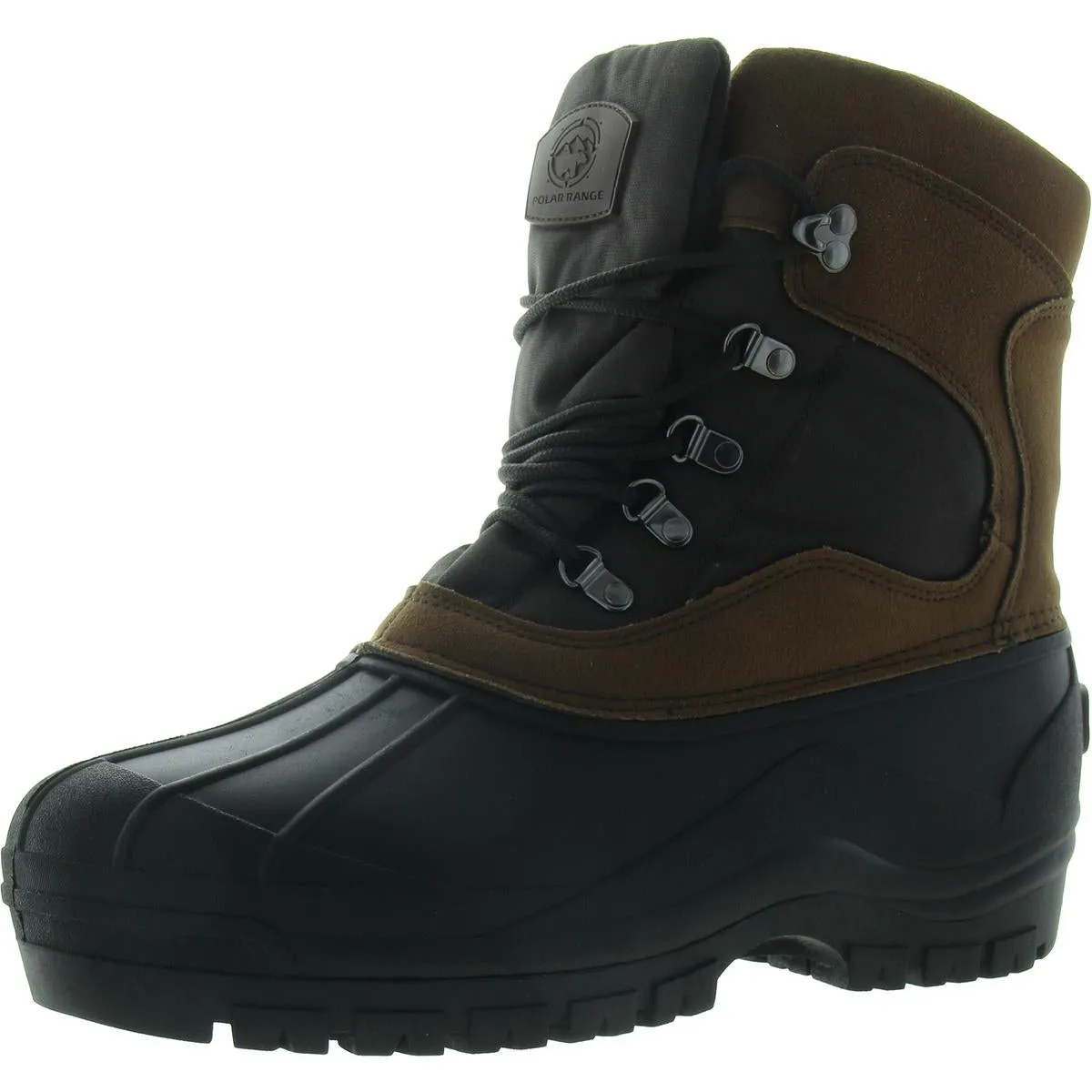 Mud Resistant Stylish Explorer Peak Mens Two Tone Man Made Winter & Snow Boots
