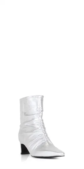 Protective Design Women's Rushy Leather Ankle Boots In Silver