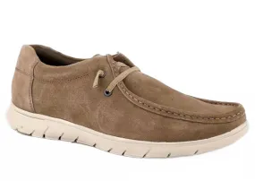 Breathable Ease Instant Slip Men's Casual Cow Suede Shoe In Brown
