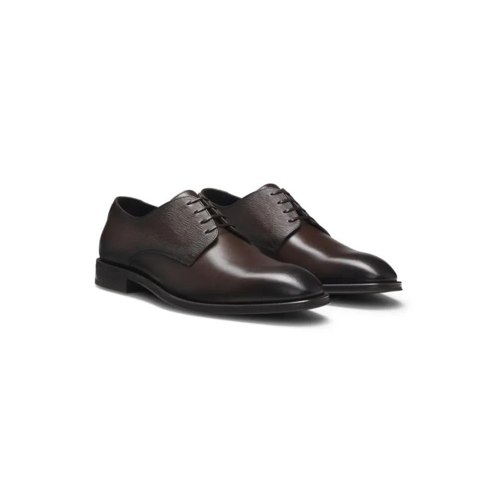 Plain and structured Derby shoes in leather Trust Walk Walk Tall