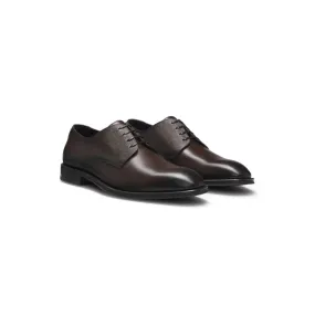 Classic Fit Look Sharp Plain and structured Derby shoes in leather
