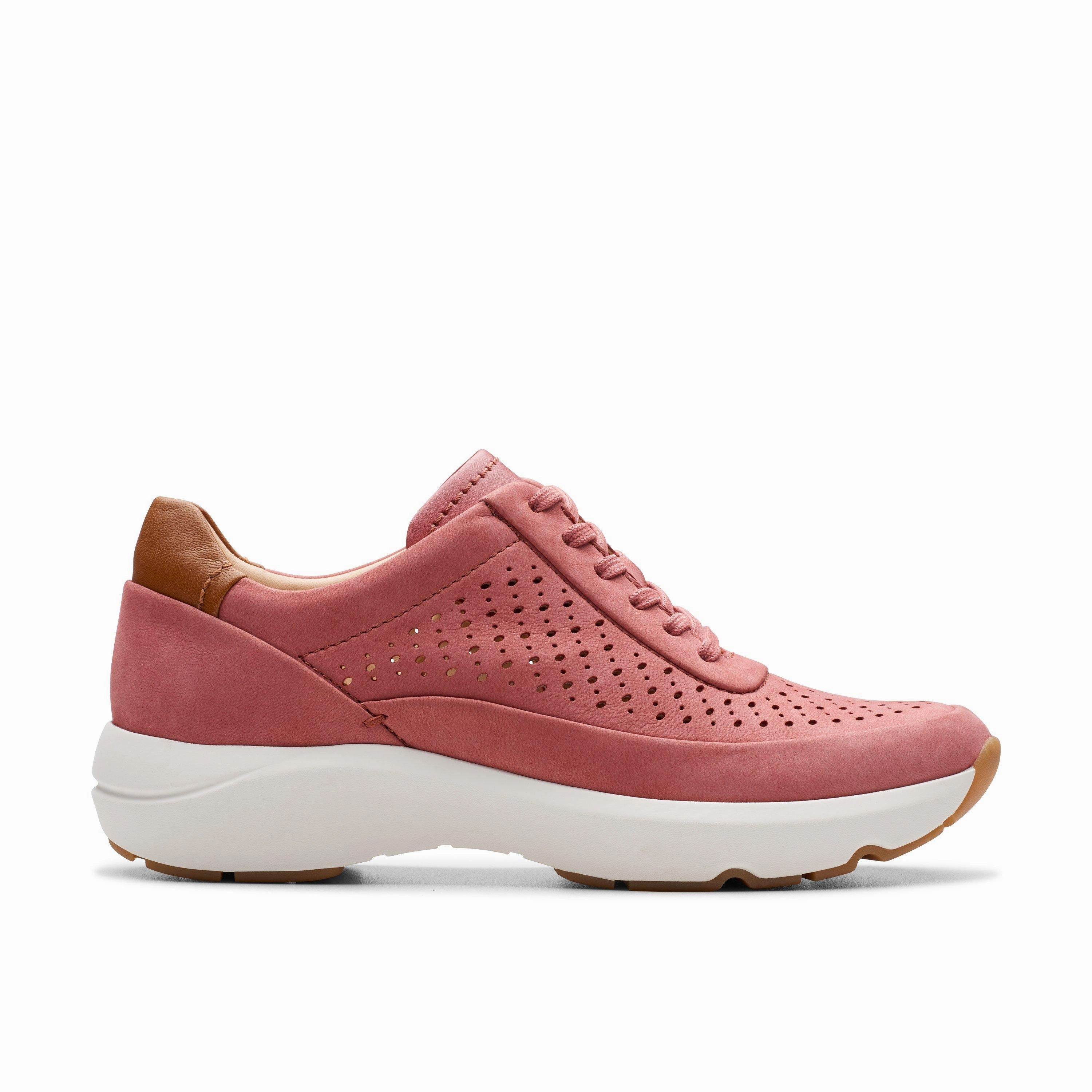 Clarks TIVOLI GRACE in Pink Nubuck Breathable Toe Box