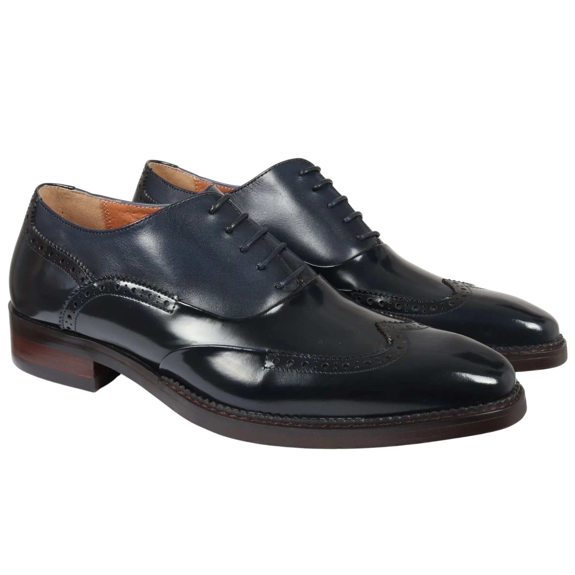 Patent Leather Lace Up Brogue Formal Dress Shoe Color Pop Seasonal Wear
