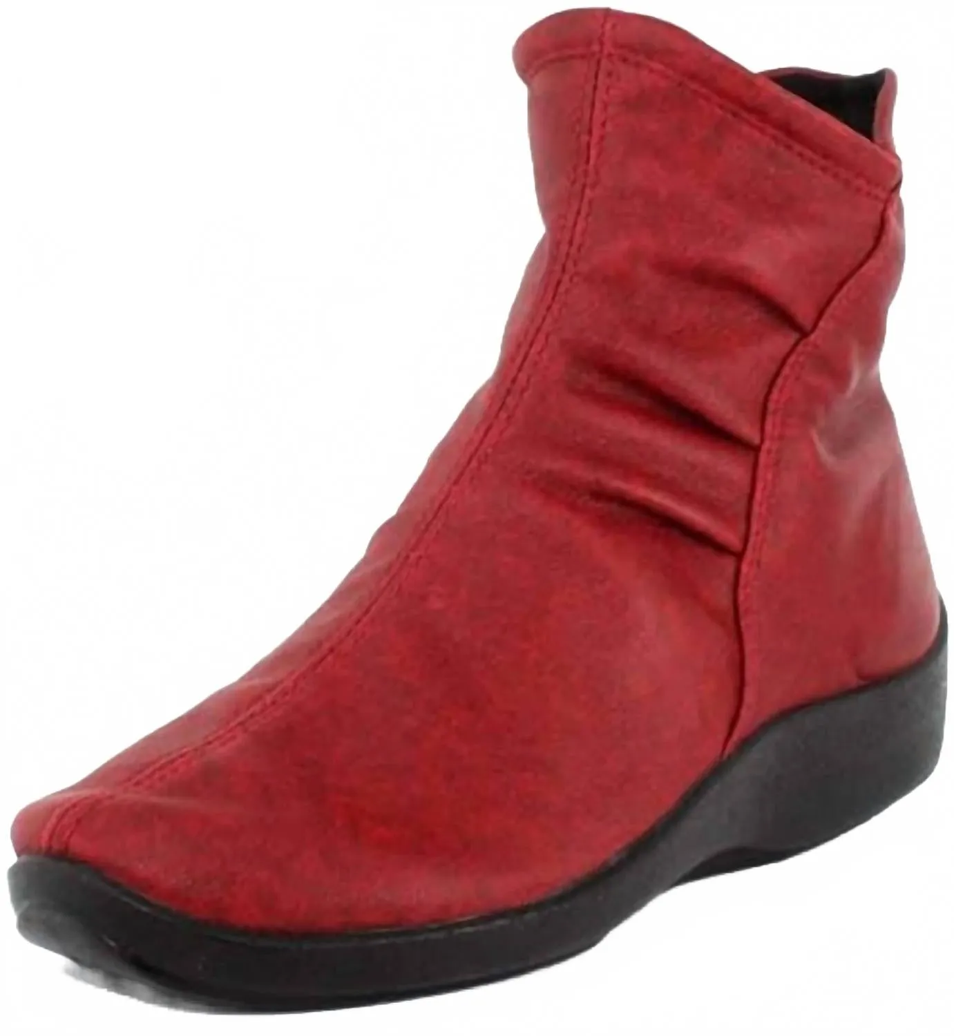 Leopard Tone Women's L19 Half Soft Boot In Red