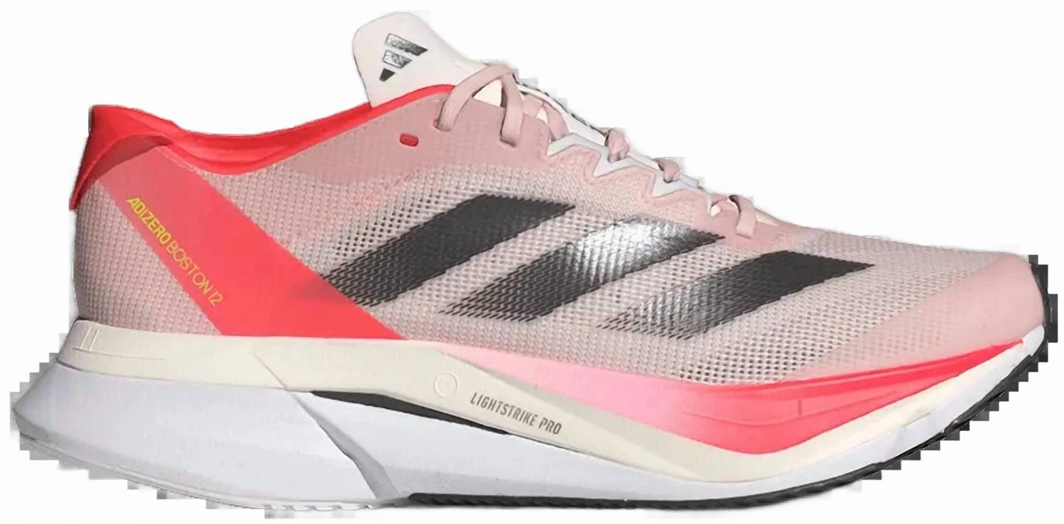Women's Adizero Boston 12 Shoes In Sandy Pink Aurora Metallic Moisture control Brooks Ghost