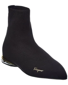 Ferragamo Missy Knit Sock Bootie Scratch Resistant Finish
