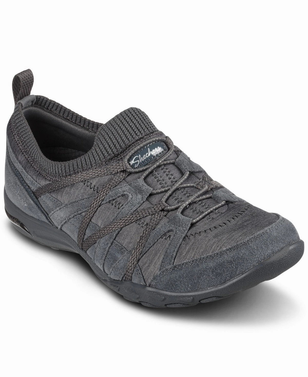 Skechers Arch Fit Comfy Bold Statement Women's Charcoal Walking Shoes GBNC1091 Dual Density Crash Pad Ventilation Channel Padding