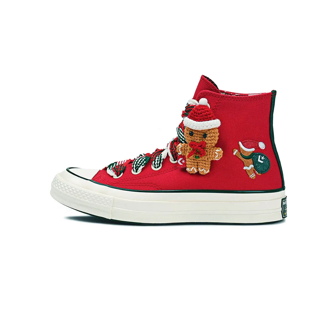 Converse -  Unisex Chuck 70 X-Mas Gingerbread & Knit Sock High Top Shoes (A12454C) Long   Lasting Quality Anti Microbial Lining