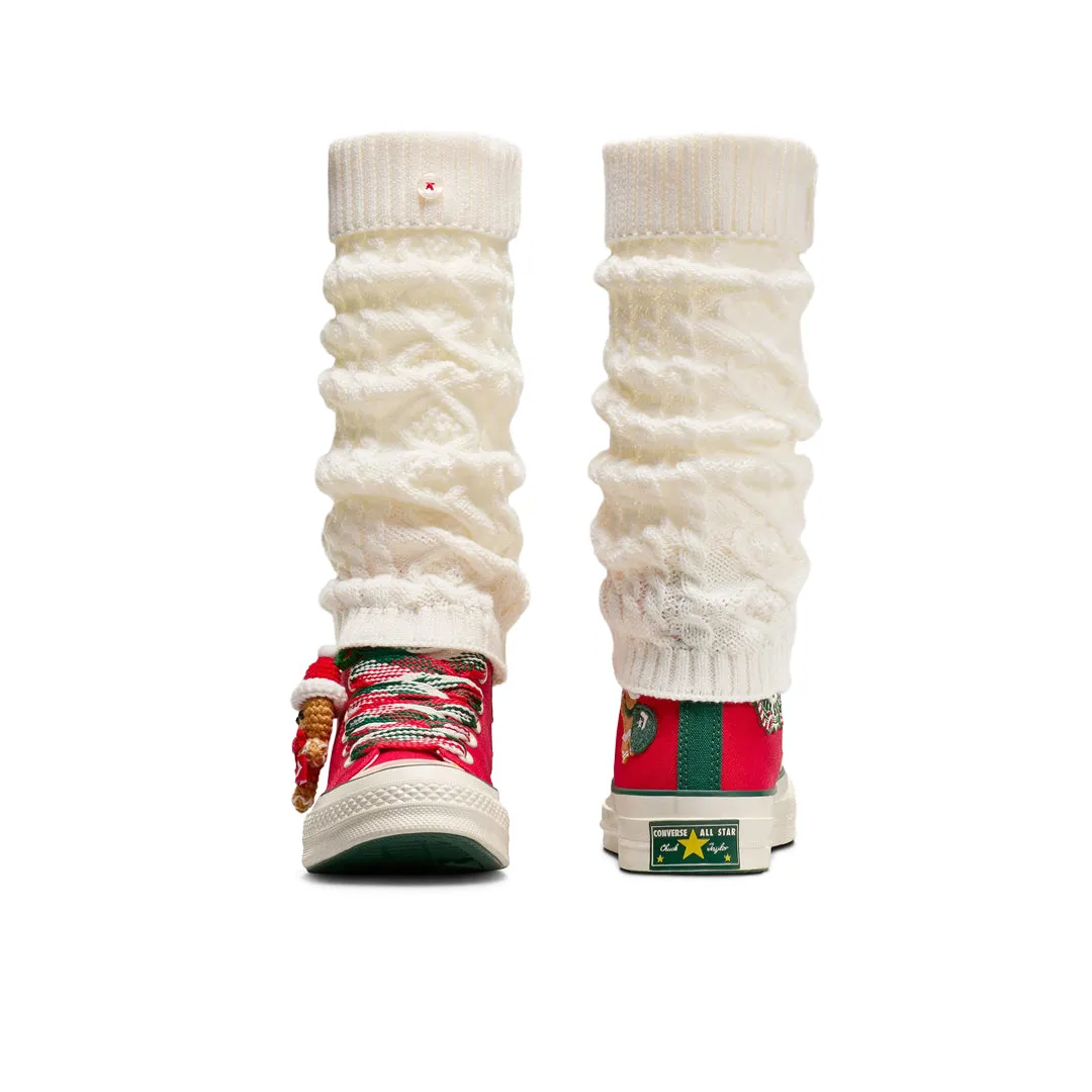 Converse -  Unisex Chuck 70 X-Mas Gingerbread & Knit Sock High Top Shoes (A12454C) Training Run Bold Look
