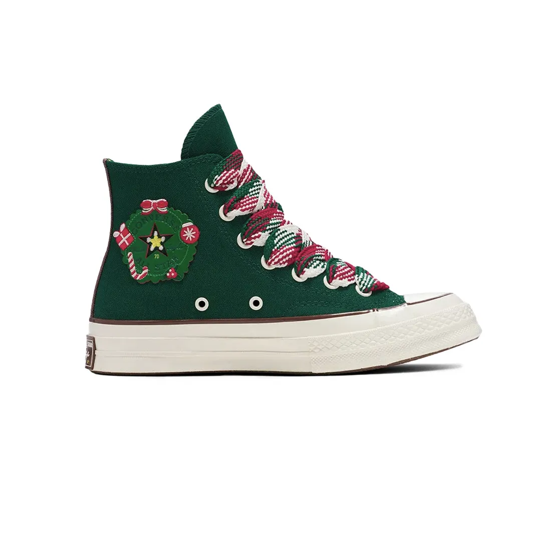 Perforated Tongue Design Shock-absorbent cushioning Converse - Unisex Chuck 70 X-Mas Gingerbread & Knit Sock High Top Shoes (A12455C)
