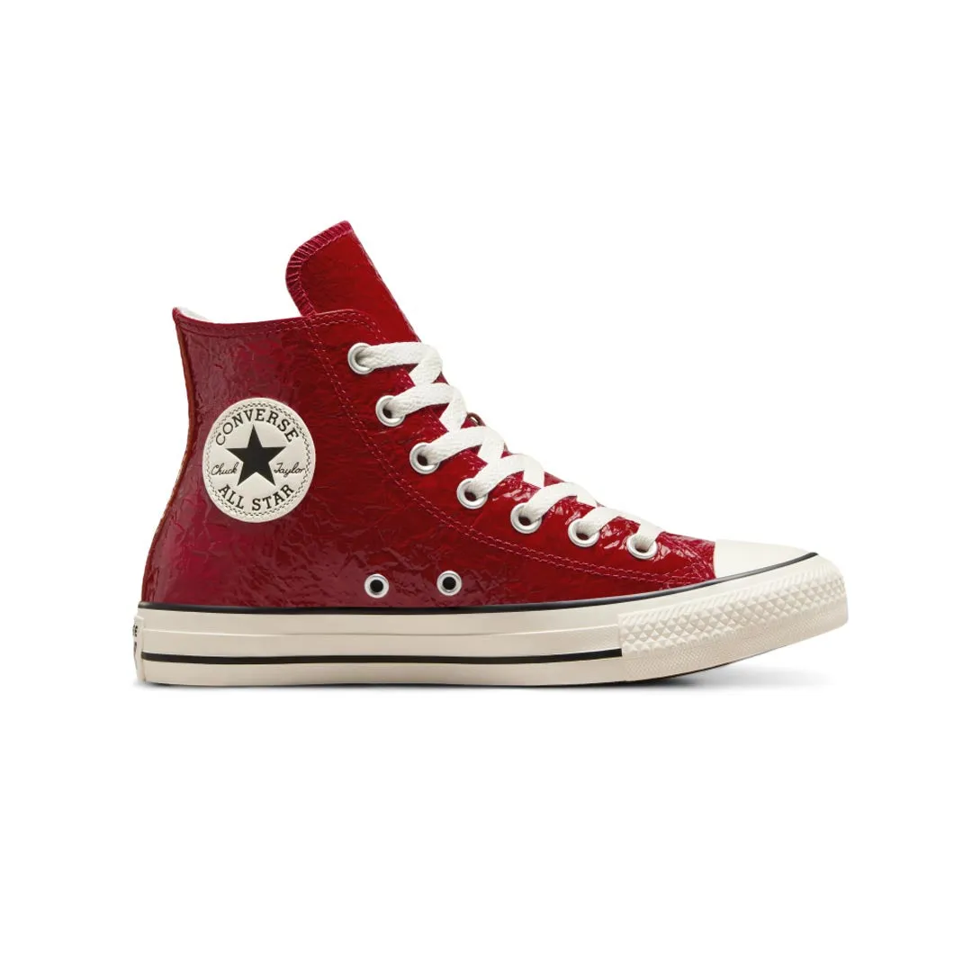 Converse - Women's Chuck Taylor All Star Crinkled Leather High Top Shoes (A13385C) Handcrafted Stitching