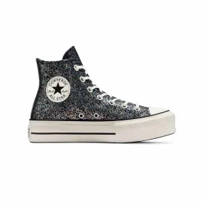 simple design Dynamic Comfort Converse - Women's Chuck Taylor All Star Lift Platform Glitter High Top Shoes (A09551C)