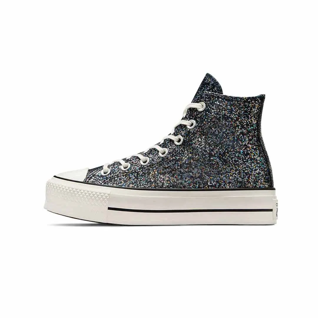 Easy Travel Converse - Women's Chuck Taylor All Star Lift Platform Glitter High Top Shoes (A09551C)