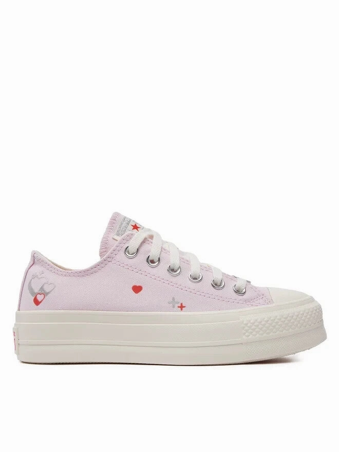 Converse CTAS Lift A09115C Sneaker Women's Pink Platform Y2K Heart Shoes TF6704 (8,Purple) motion - control running shoes
