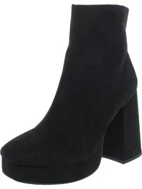 Coraa  Womens Faux Suede Zip Up Ankle Boots Cozy Lined