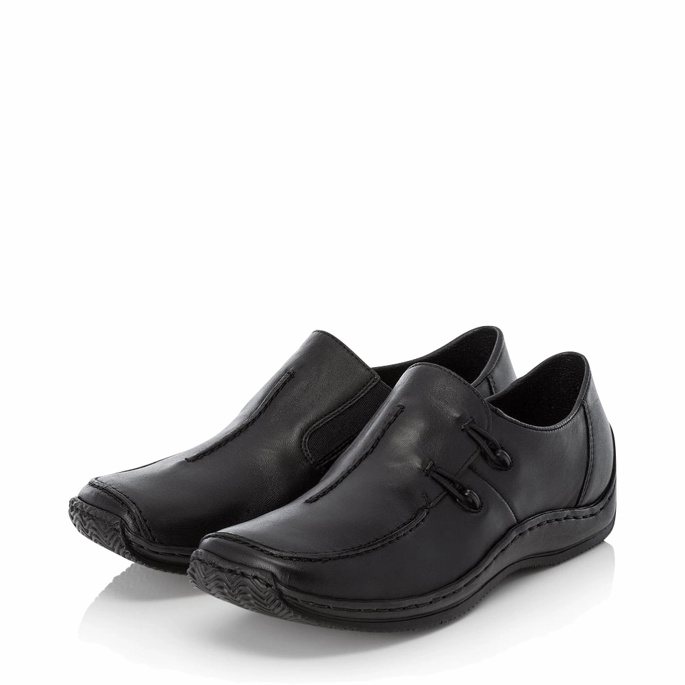 Rieker Women's Celia 51 Slip On in Black Charity Ball Show Time