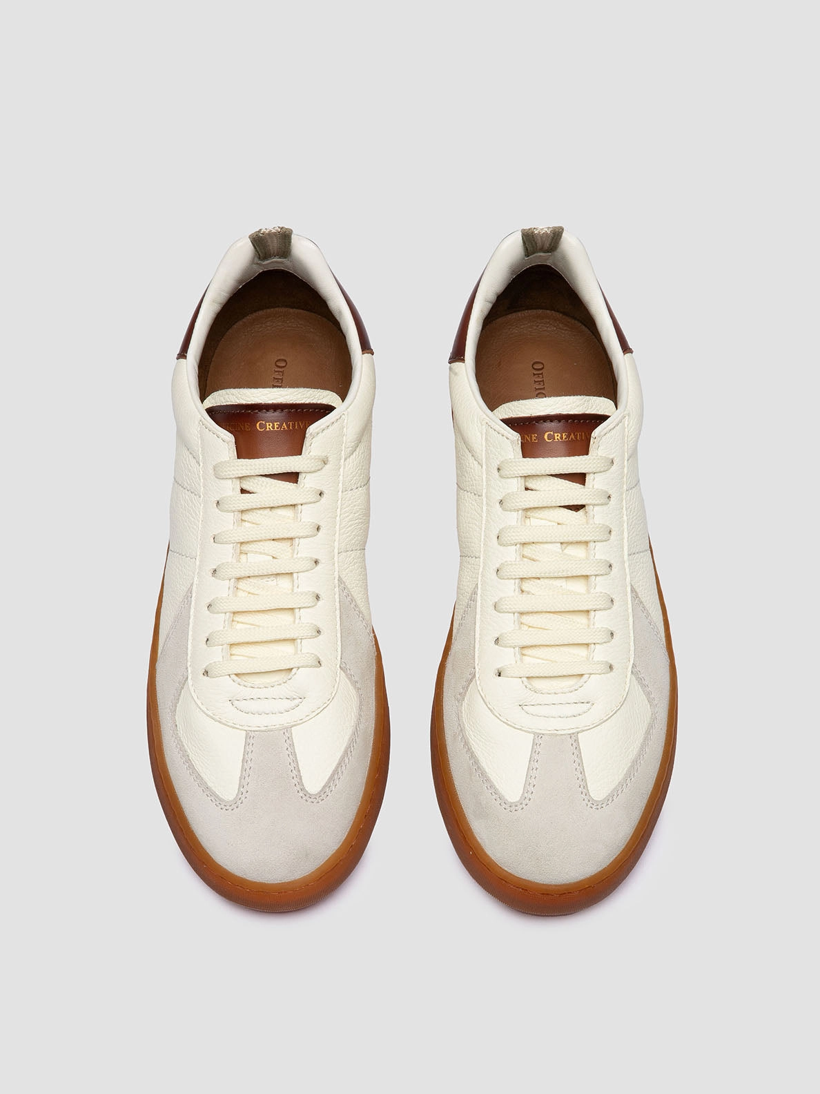Core Fit MILITIA 001 - White Leather Low Top Sneakers