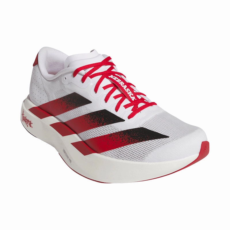 Men's Adizero EVO SL Nebraska White/Red/Black Anti Skid Dynamic Lateral Support