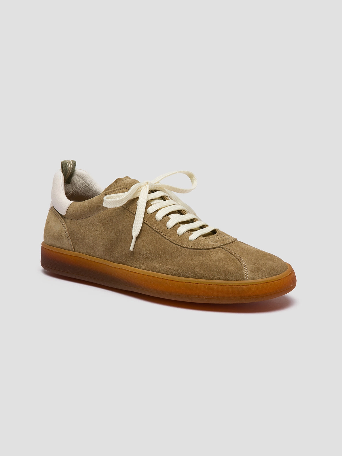 Phylon Midsole Construction Seamless 3D Knit HALO 001 - Light Brown Leather and Suede Sneakers